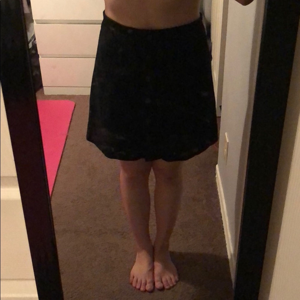 J Crew Black Denim A-line Skirt